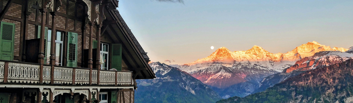 Gästehaus mit Ausblick auf die Berge