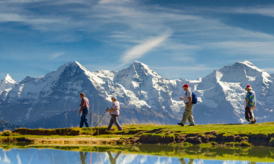 Bild vor Eiger, Mönch und Jungfrau