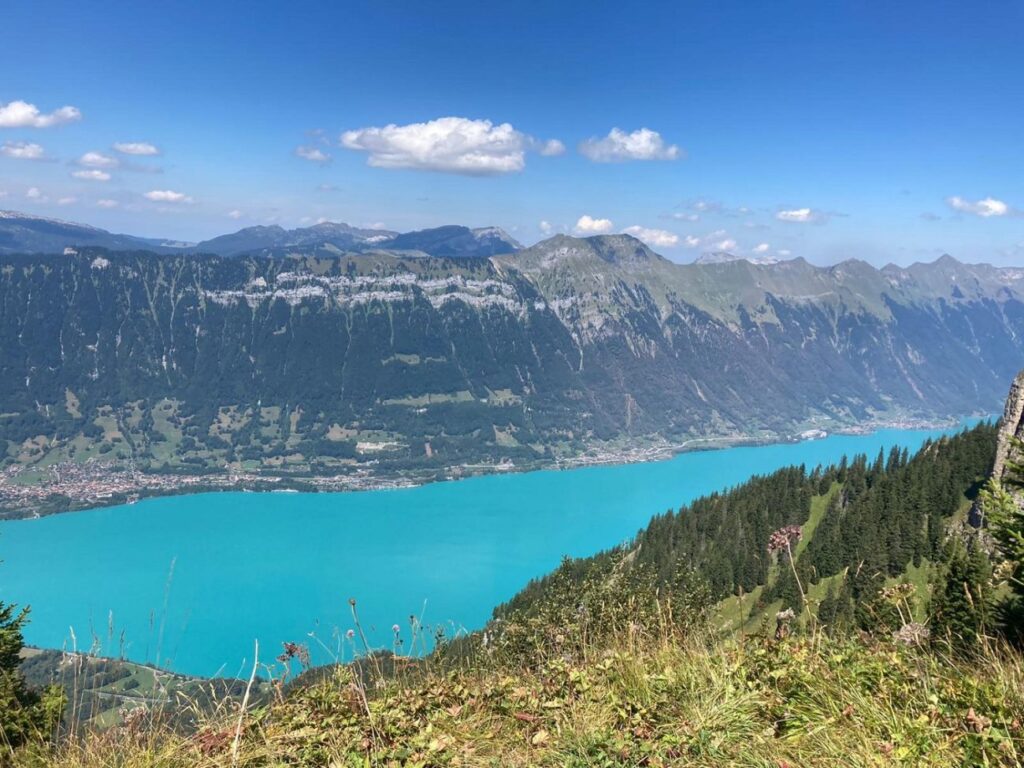Der See wirkt türkisgrün. WOW!