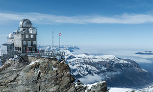 Jungfraujoch mit Blick in die Berge